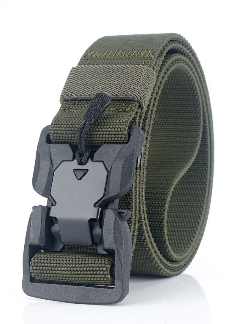 Cinto Masculino Nylon Chique Preto - Verde Hunter