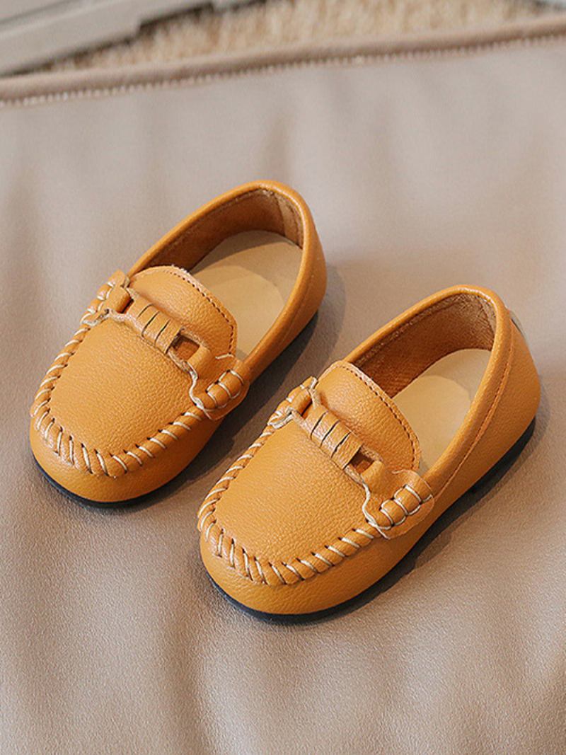 Sapatos Infantis Lindos Couro Pu - Amarelo