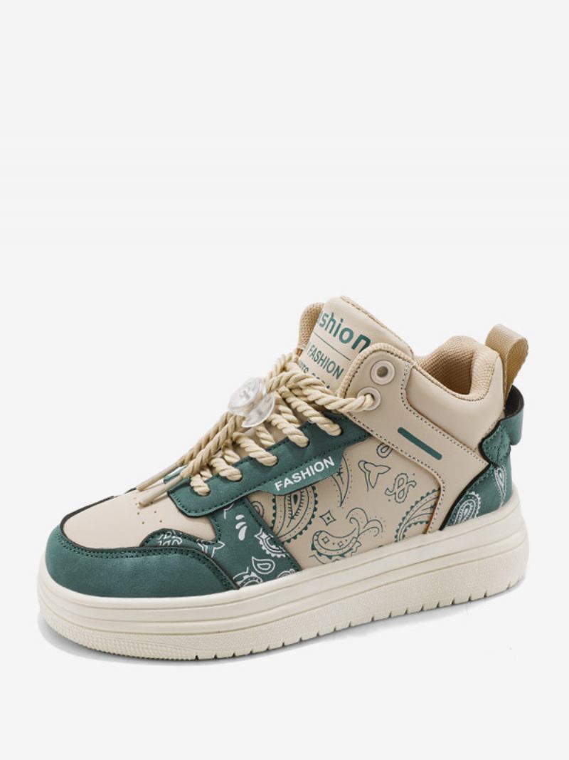Sapatos Para Meninos Lindos Couro Pu Geométrico - Verde 