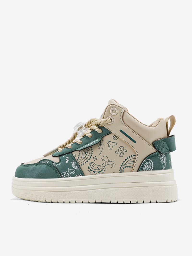 Sapatos Para Meninos Lindos Couro Pu Geométrico - Verde 
