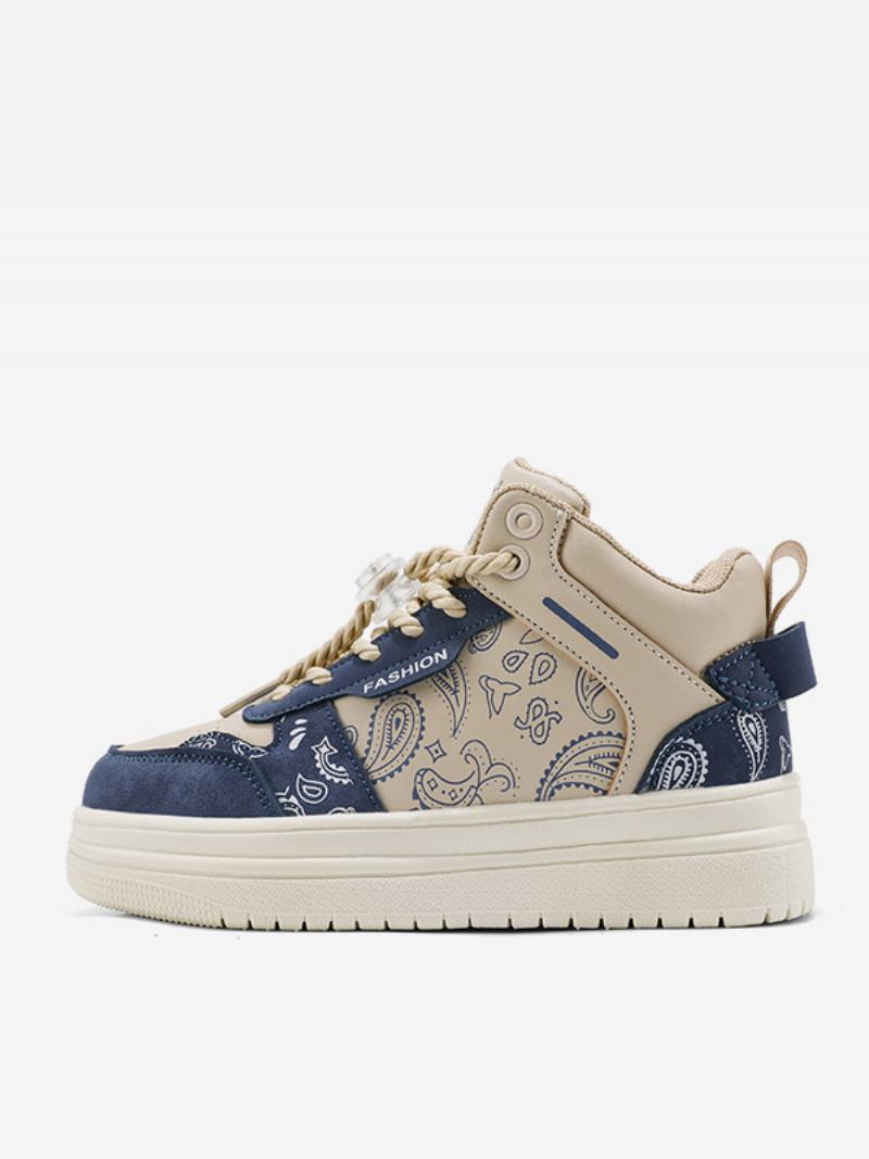 Sapatos Para Meninos Lindos Couro Pu Geométrico -  Azul