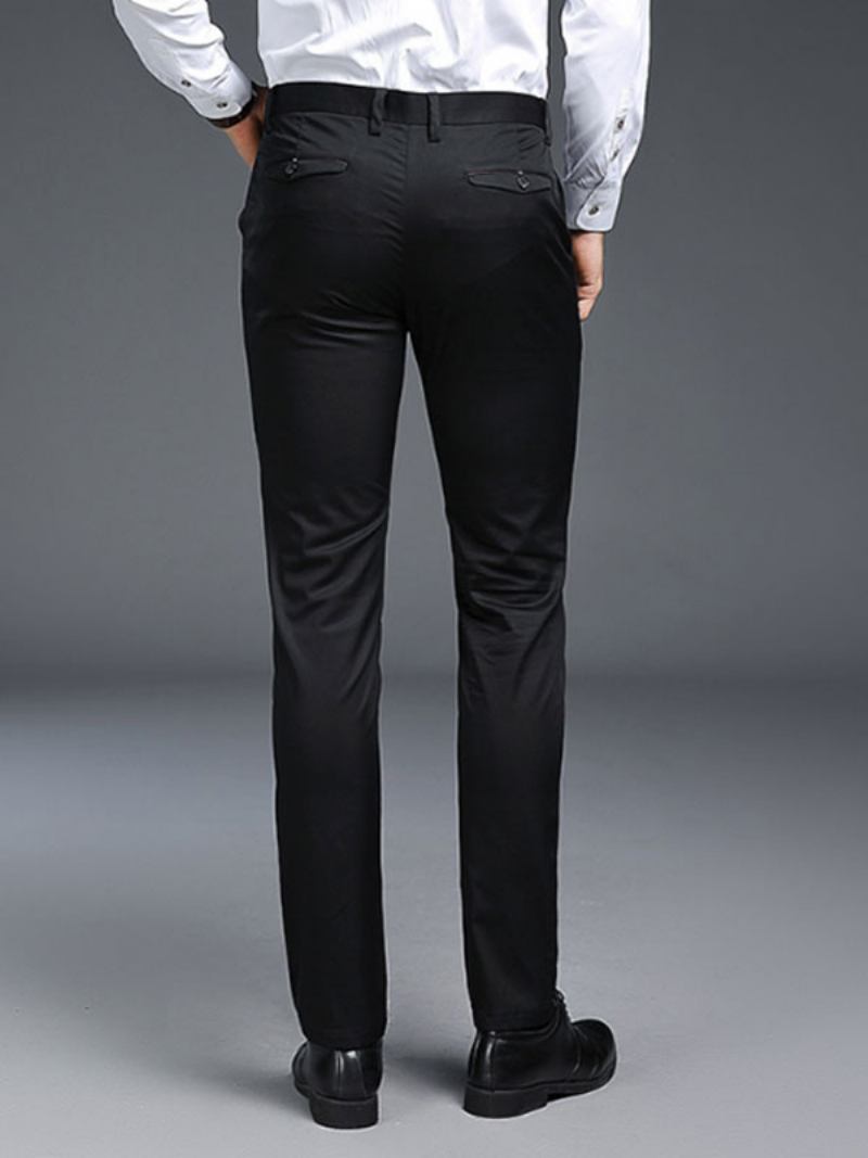 Calça Social Masculina Extensível Preta - Preto