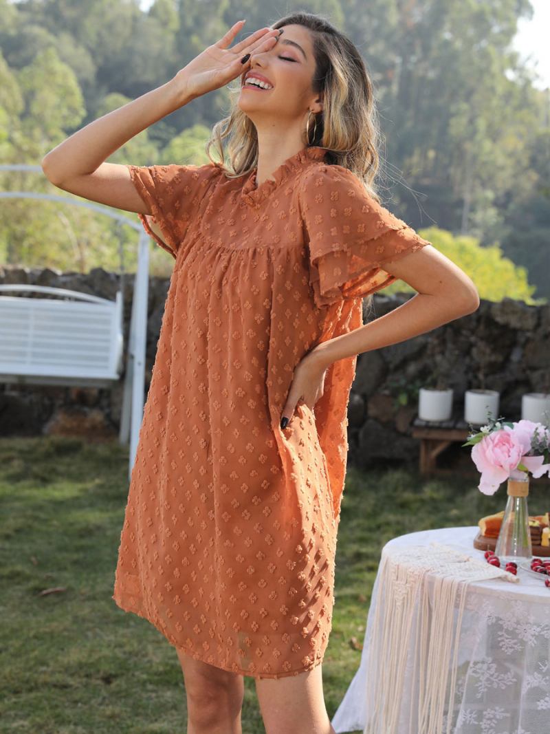 Vestido Feminino Verão Para Aniversário Praia Marrom Café - Marrom Café 