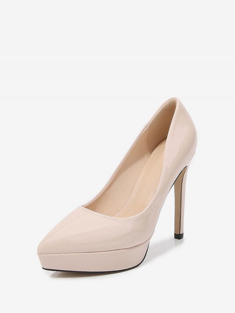 Bombas Femininas Salto Plataforma - Amarelo Claro
