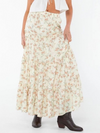 Mini Saias Florais Femininas Em Camadas Inspiração Boêmia Saia Completa