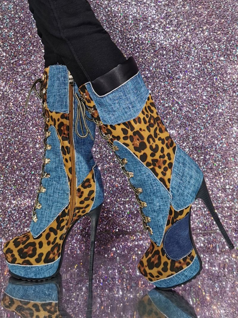 Botas Femininas Micro Camurça Com Bico Redondo E Salto Agulha Médio