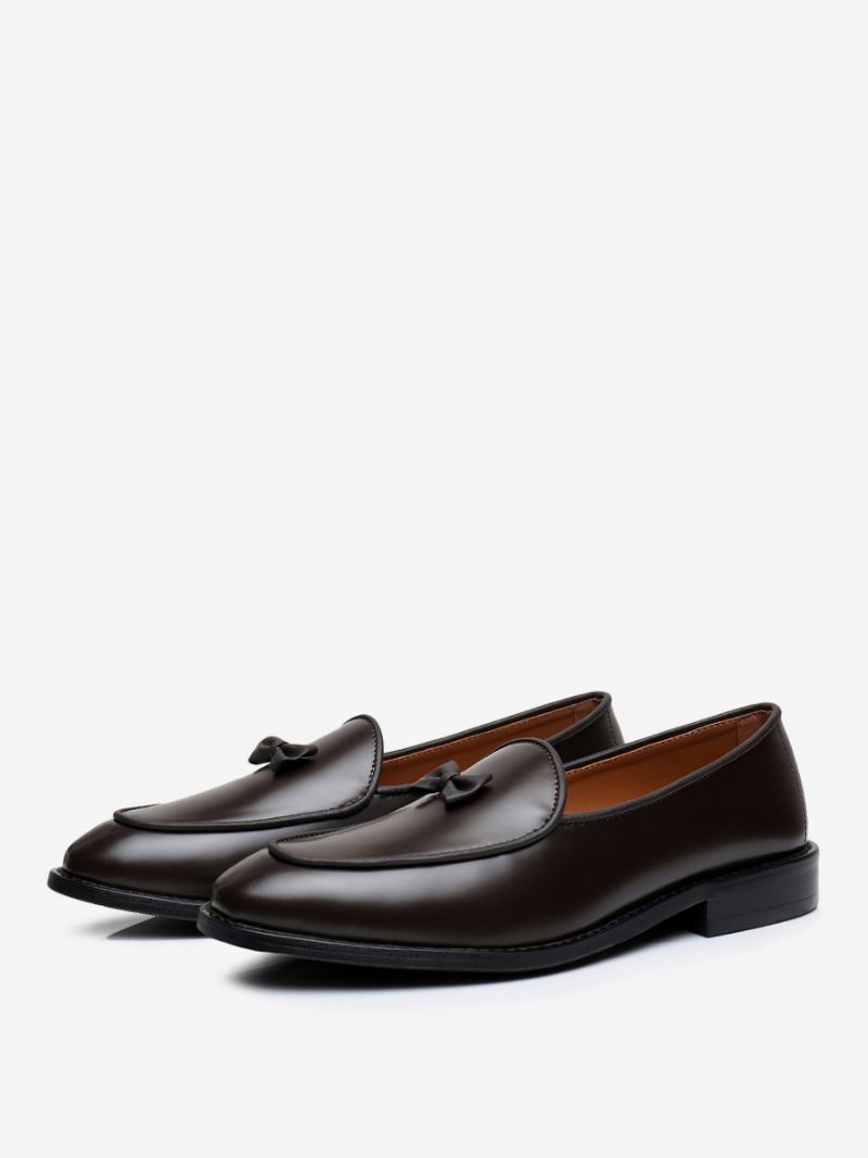 Sapatos Masculinos Couro Bovino Mocassim Com Laço E Baile Casamento